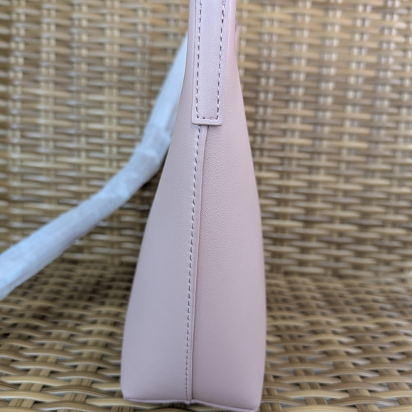 Samara Anthropologie Peony Pink Vegan Leather Medium Crossbody Shoulder Bag NWOT - Picture 6 of 16